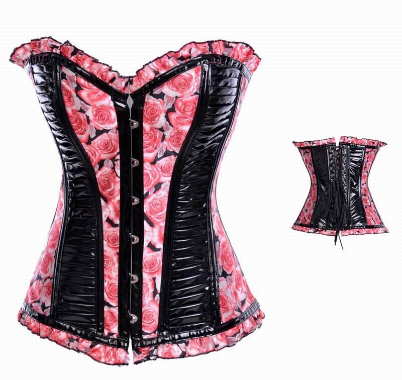 Black Sexy Corsets  and  Shiny Leather Corset
